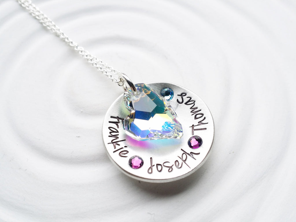 Birthstone Heart Necklace | Kelly Bello Design®